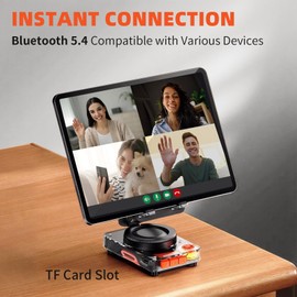 OBEST Bluetooth Lautsprecher mit Handyständer, Handy-Halterung mit Bluetooth 5.4 Lautsprecher, Drahtloses Bluetooth-Audio, Geburtstagsgeschenk für Frauen Männer