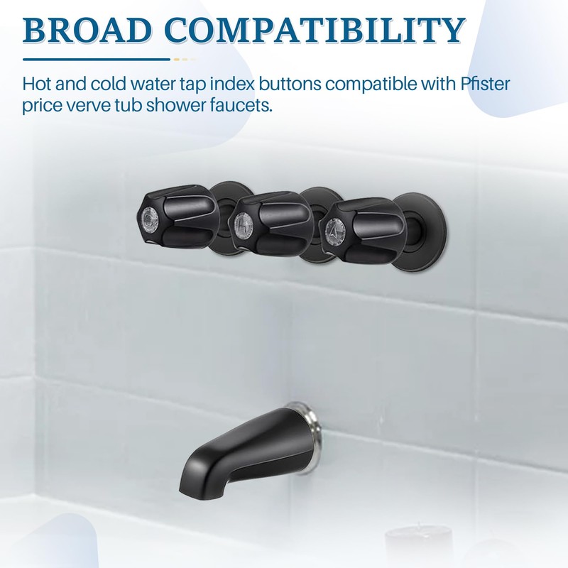 Faucet Index Buttons Fits for Pfister Price Verve Faucets, 6