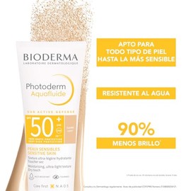 BIODERMA, Protector Solar, Photoderm Max Aquafluido Tono Claro, FPS50+, Sensación Humectante y Matificante, 40ML