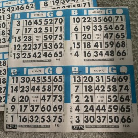 BINGO PAPER Cards Sheets 4 on 1 - 4 Up - 25 Sets