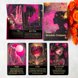 MUILKVY Oracle Cards and Tarot Cards for Beginners, Energy Healing Oracle Cards, Oracle Cards to Reveal Soul's Truth, Clear Karmic