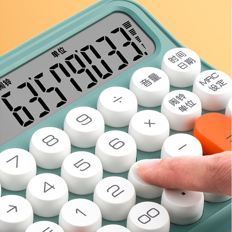 12 Digit Calculator Large LCD Display Big Button Standard Mechanical