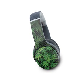 MightySkins Carbon Fiber Skin Compatible with Skullcandy Crusher Evo Wireless - Weed | Protective, Durable Textured Carbon Fiber Finish | Easy to Apply | Made in The USA