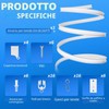 AIDUCHO Guida per tende flessibile e pieghevole, con ruote mute,