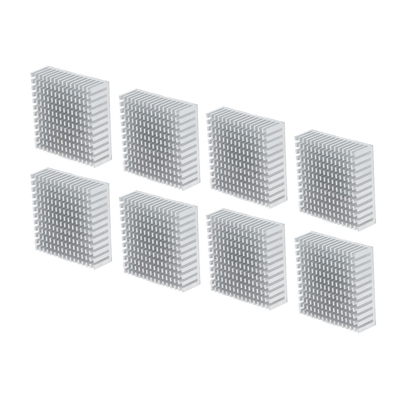 8Pcs Heat Sink Cooling Heatsink Cooler Aluminium Alloy 50x50x15mm Accessory
