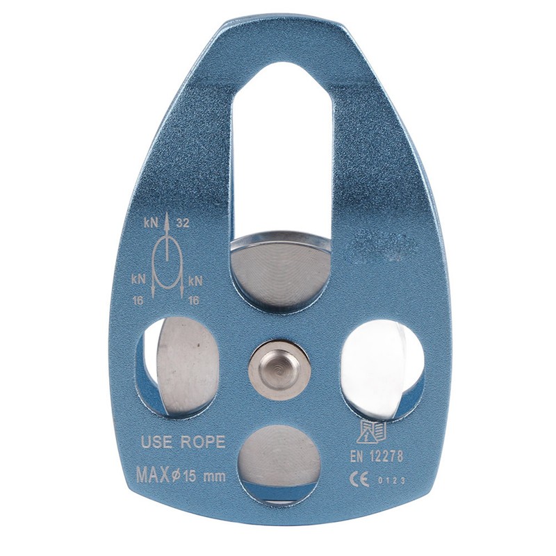 Outdoors Climbing 32KN Rescue Pulley Single Sheave with Swing Plate