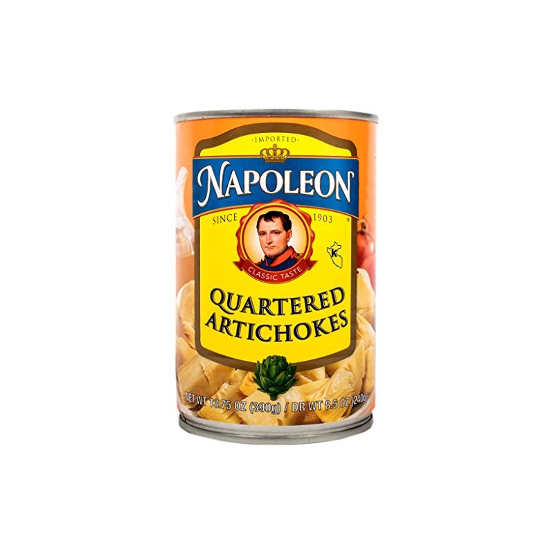 Napoleon Quartered Artichokes, 13.75 Ounce Tin (Pack of 6)