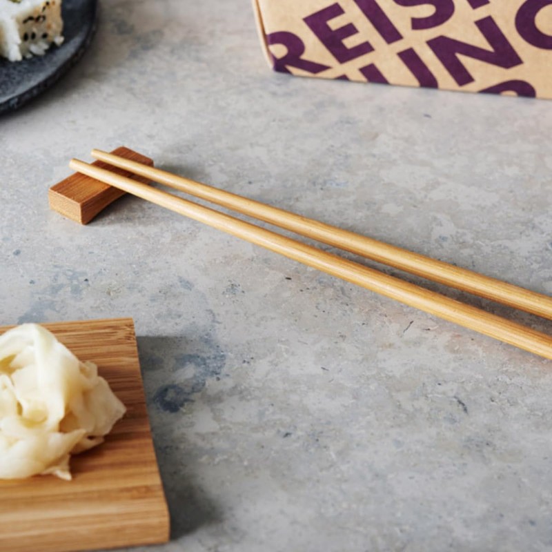 Reishunger Bamboo Sushi Serving Set, 4 Pieces