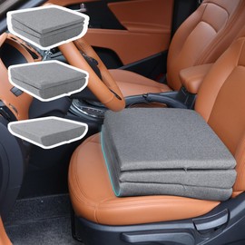 MABOZOO Height Adjustable Car Seat Cushion, 3-Layer Thick Magnetic Attachment Carseat Cushion for Short Drivers,Vehicle Seat Pad for Car, Truck, Office(17 * 13.6 * 6 Inch)