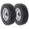 AR-PRO (2-Pack) 8-Inch Solid Wheel Replacement - 2.50-4" Flat Free