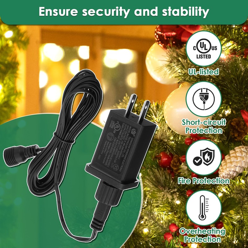 Feekoon 29V 18W Class 2 LED Christmas Tree Replacement Plug,