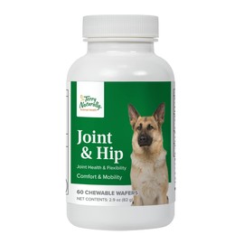 Terry Naturally Animal Health Joint & Hip Formula - 60 Chewable Wafers - Supports Joint Health, Flexibility, Comfort & Mobility - Canine Only