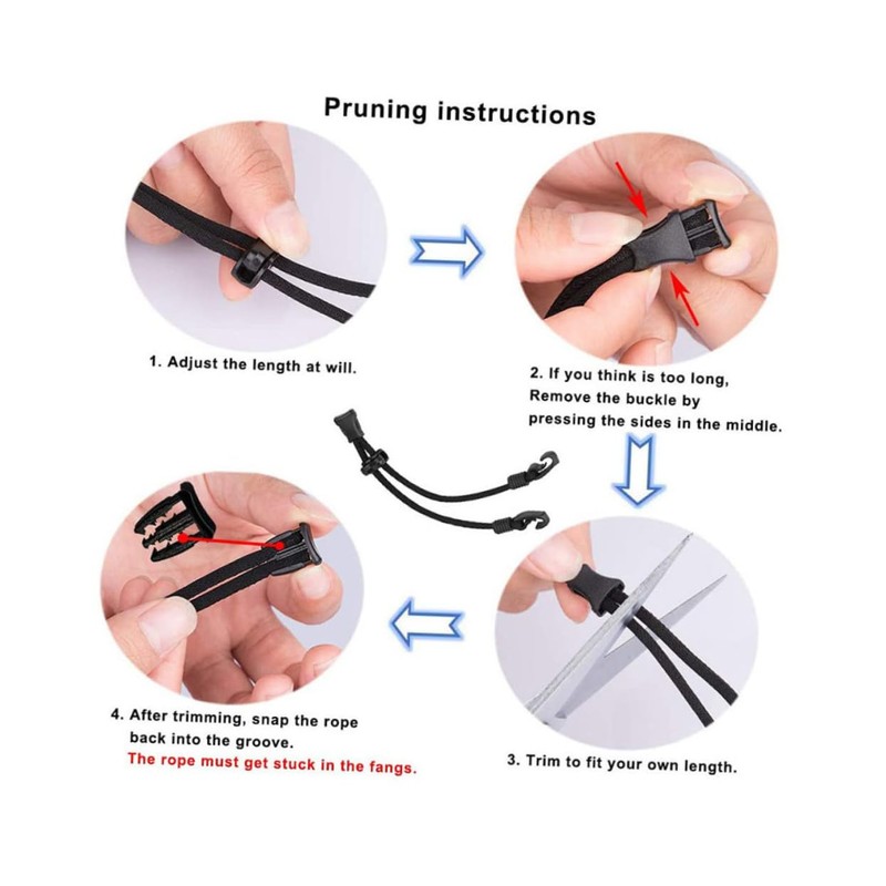KOMBIUDA 4pcs Adjustable Nylon Extenders Comfortable Ear Savers for Masks