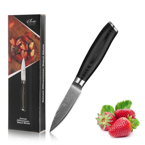 Wakoli Mikata Damastmesser Officemesser Gemüse Messer Spickmesser 8cm Klinge I