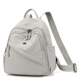 Wafybsre Backpack for Women Small, Mini Nylon Travel Backpack Purse, Shoulder Bag Cute Lightweight Daypack for Ladies, Light Gray, Small, Casual