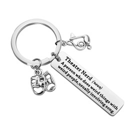 Gzrlyf Theater Nerd Gifts Musical Theatre Keychain Funny Theater Gifts Broadway Theater Gifts for Theatre Lover (Keychain)