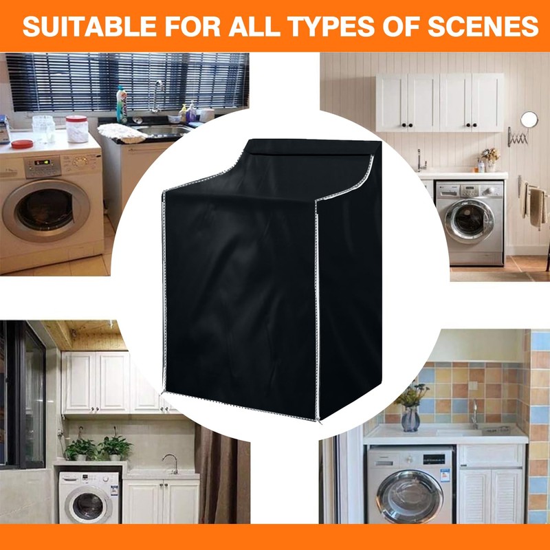 2Pack Washer and Dryer Covers, Portable Washer Cover with Zipper