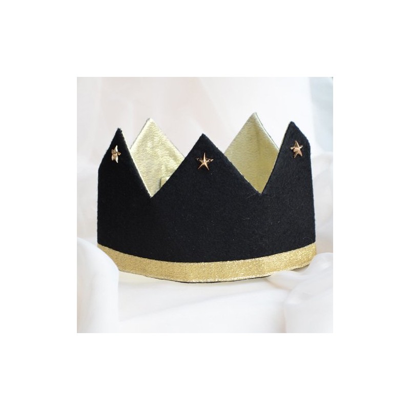 Party City Birthday Birthday Crown Reversible with Patch, Black