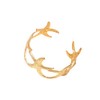 Blue Drop Arm Cuff for Women Starfish Shell Bracelet Gold