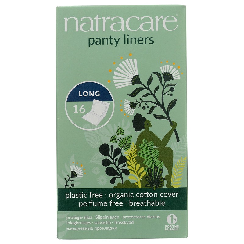 Natracare Organic Long Wrapped Panty Liners 16 pcs