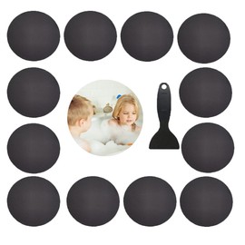 Patyhapy Anti Slip Shower Stickers,20 Pcs Safety Bathtub Strips Adhesive Decals with Premium Scraper for Bathtub Shower Pools Boats Stairs (Gray)