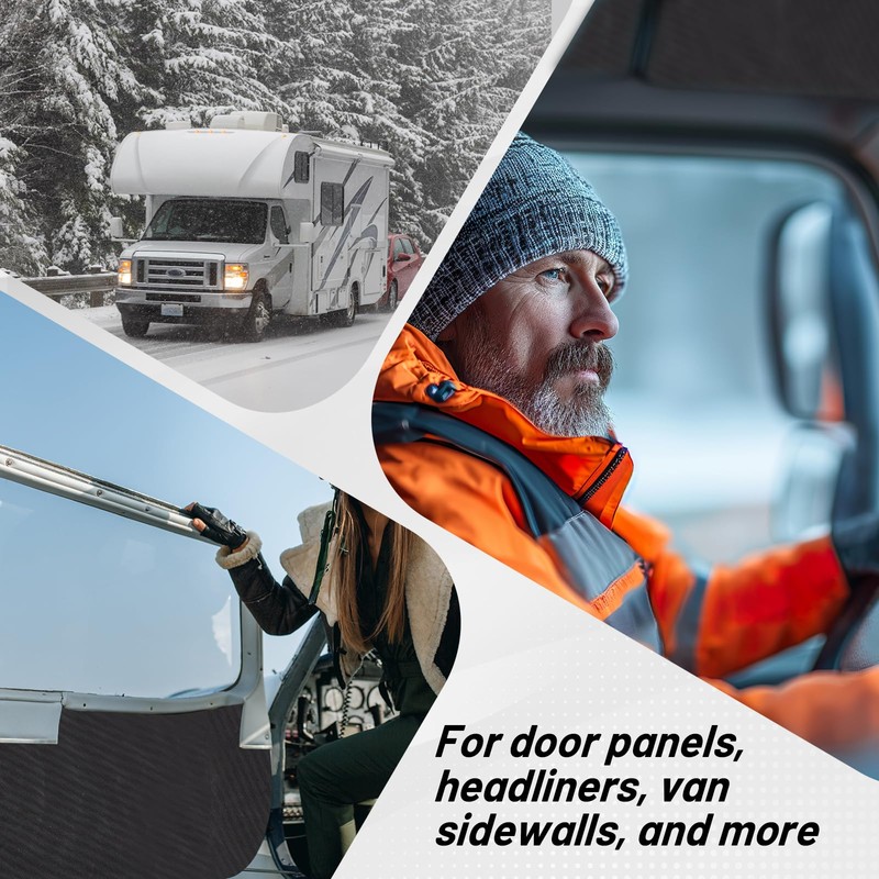 16in x 19.7ft Van Insulation, Soundproof Thermal Barrier for Camper