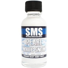 SMS The Scale Modellers Supply Pearl WHITE SNOW 30ml - Airbrush Ready Hobby Paint