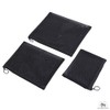 GLOBAL Box Mesh Pouch, Black, Travel Makeup Pouch, Large, Medium,