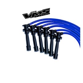 VMS RACING 10.2mm High Heat Performance Automobile Ignition Spark Plug Wires Set in Blue Compatible with Mitsubishi 3000Gt 91-99 1991-1999 with a 3.0l Dohc V6 Engine