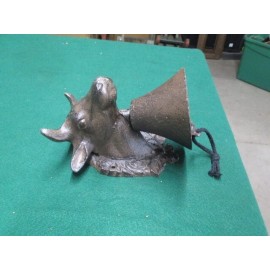 Cast Iron New Cast Iron Cow Bull Head Bell 3D Old Farmhouse Decor