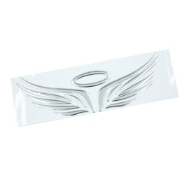 A ABSOPRO Universal Angel Wings Pattern Car Sticker 3D Reflective Sticker Replacement Silver Tone