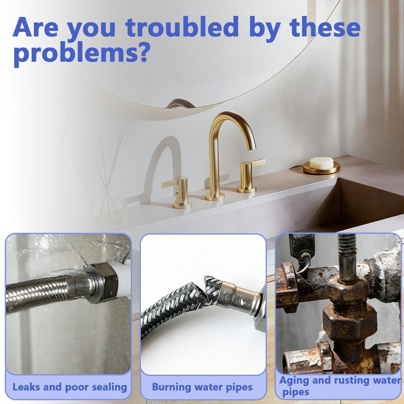 Bathroom Sink Faucet Replacement Hose Kit for Moen 114299 113016,