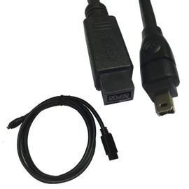 Rosebe Firewire Cable, Firewire 800/400 Cable 9 Pin Male to 4 Pin Male for IEEE1394 Devices (1.8M)