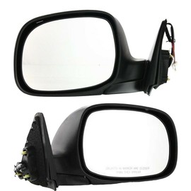 MQFJGMJ 2pcs Left & Right Side Chrome Power Non-Heated Operate Manual Folding Exterior Door Rear View Mirror for Toyota for Tundra Base/Limited 00-02 & SR5 00-04 (2) Mirrors SET-TY59CR