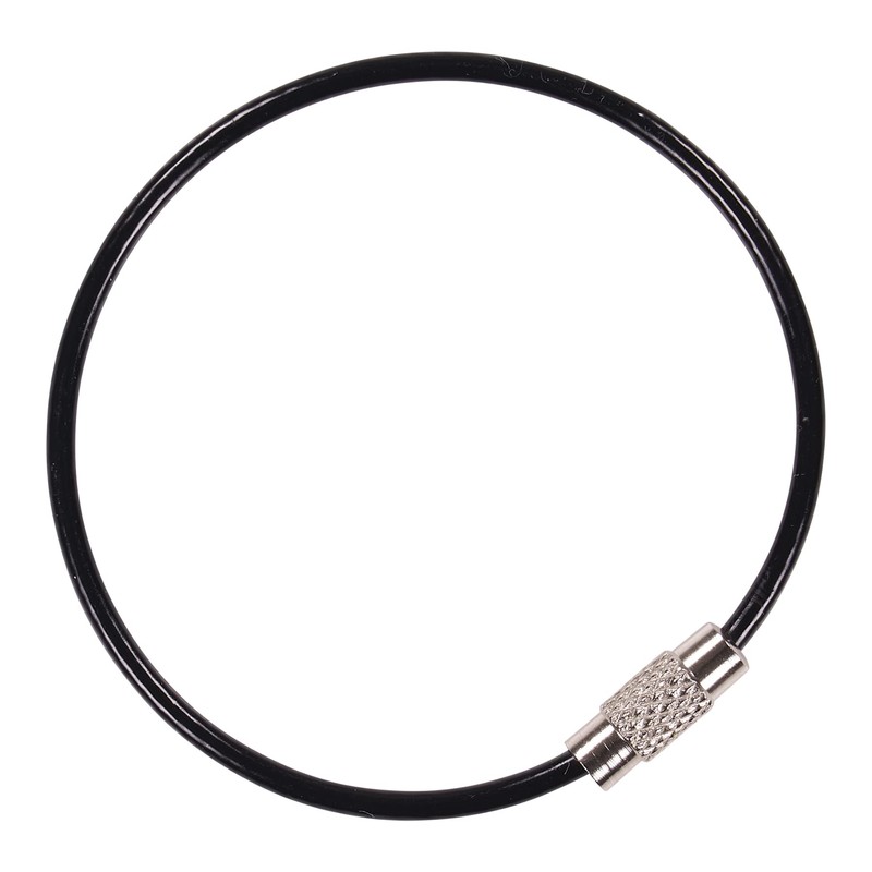 Ergodyne Arsenal 5719 Wire Cable Key Ring, 10-Pack, Black