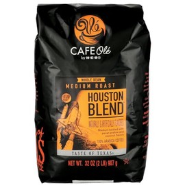 HEB CAFE Ole Houston Blend Whole Bean Coffee 2 lbs Medium Roast by H‑E‑B