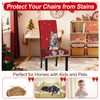 FOREVER QUEEN Red & White Classic Chair Covers 6 Pcs