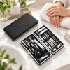 19-Piece Nail Clipper Set with Leather Case – Stainless Steel