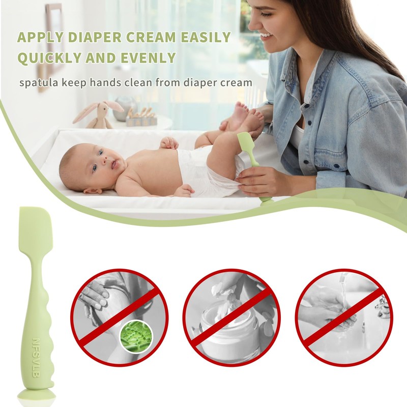 NFSVLB Baby Diaper Cream Spatula with Case-1 Large 2 Mini