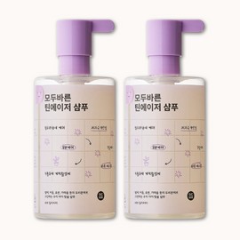 All Right Elementary School Student Shampoo, Smell from the top of head, dead skin cells, puberty youth shampoo, 400ml, 2 pcs. / 모두바른 초등학생 샴푸 정수리냄새 머리각질 사춘기 청소년 샴푸 400ml, 2개