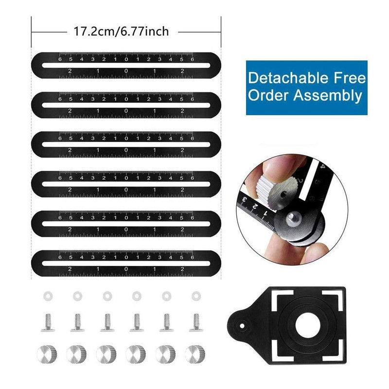 iPobie Angle Template Tool, Multi-Angle Protractor Ruler Angleizer Template Tool,