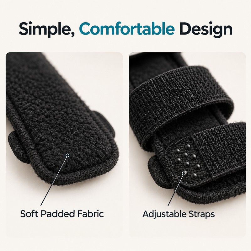 Trigger Finger Splint – Adjustable Padded Finger Brace for Mallet