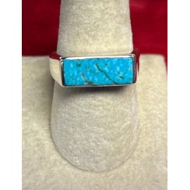 Natural Creations mens sterling silver ring Size 11 Turquoise