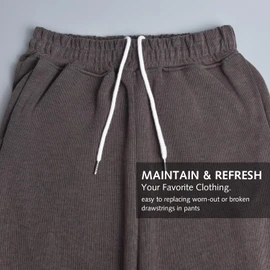 4Pcs Replacement Drawstring Cord for Pants,Round Cotton Drawstring for Hoodies, Sweatpants, Sweaters