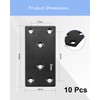 TOP-VIGOR 10Pcs Flat Brackets for Wood, 80 x 40 x