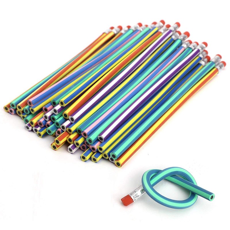 AHG 30 Pcs Soft Flexible Bendy Pencils Magic Bend Kids