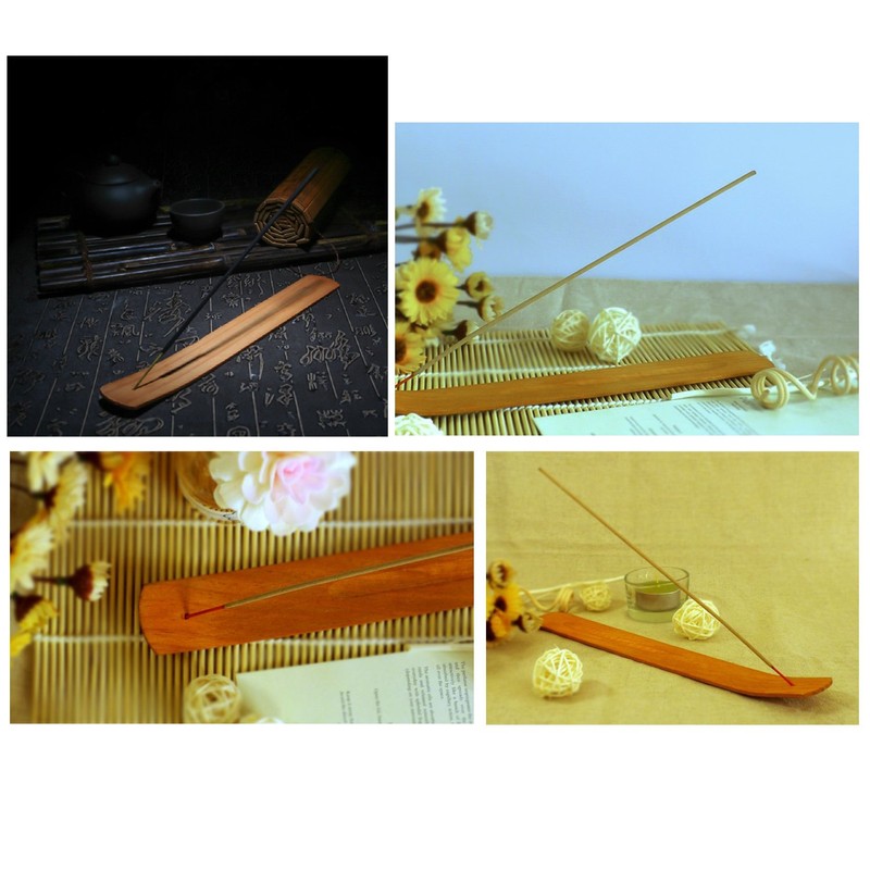 TRENDBOX 30pcs Handmade Plain Wood Wooden Incense Stick Holder Burner