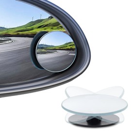 Guirnd 4PCS Blind Spot Mirror, Round HD Glass Side Mirror Blindspot, Frameless Convex Mirror Car with Self Adhesive Back for Cars, SUV, Trucks, Universal Vehicles