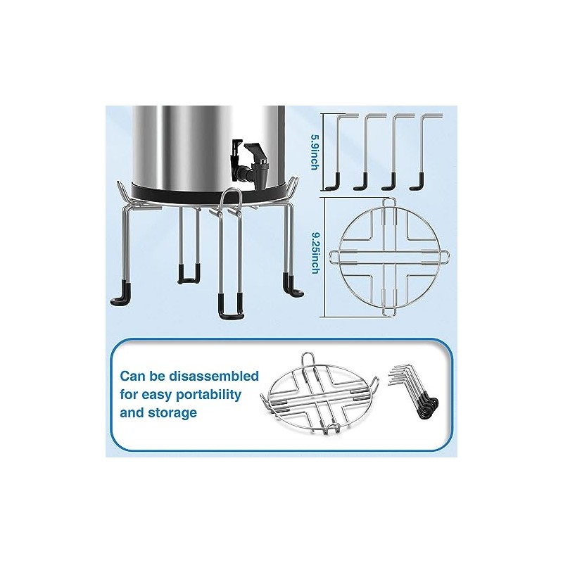 Gravity-Fed Water Filter System Stand, Detachable Stainless Steel Stand Compatible