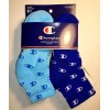 Champion Script 6 Pair Quarter Socks Blue/Black/Whi